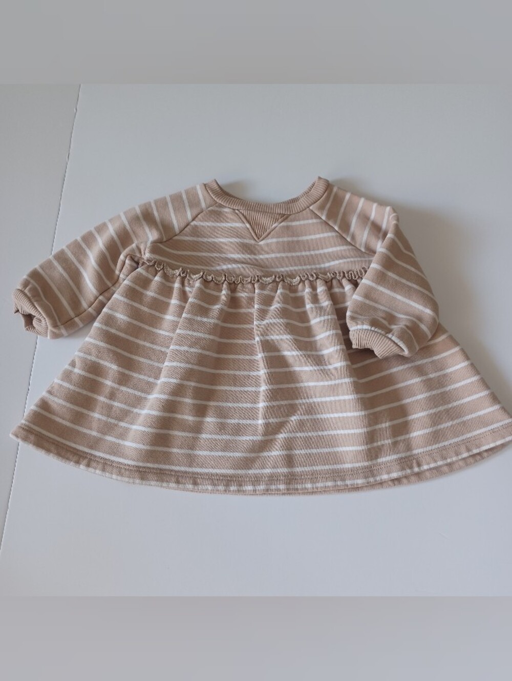 Easy Peasy Stripped Sweatshirt Dress Sz 6/9M